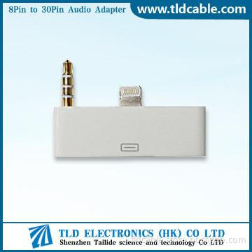 White 8Pin to 30Pin Audio Adapter